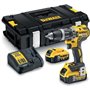 DEWALT Perceuse Visseuse a Percussion Sans Fil Brushless XR 18V Li-Ion 5Ah avec Coffret TSTAK
