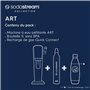 SODASTREAM Art - Machine a Eau Pétillante Noire - Pack 1 Bouteille 1L Compatible Lave-Vaisselle + 1 Recharge de Gaz 60L 