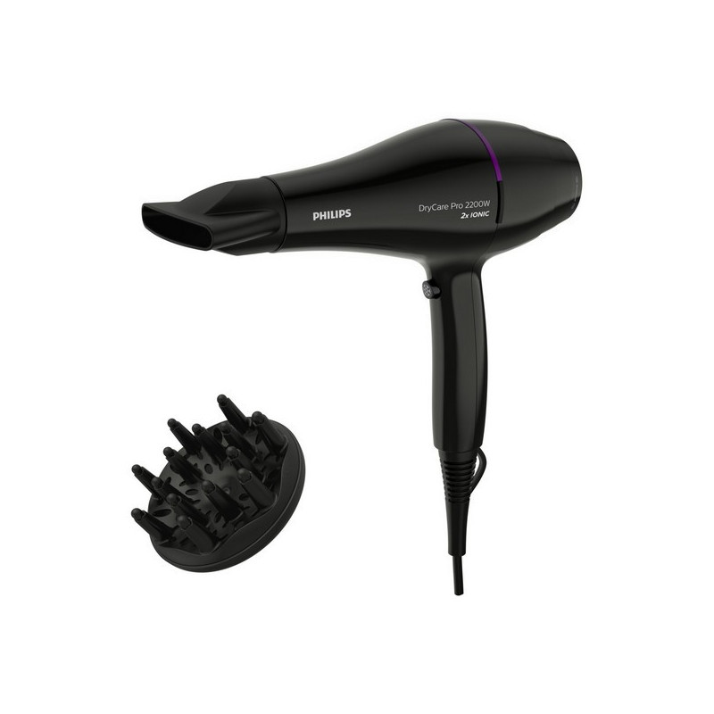 Philips DryCare Sèche-cheveux Pro, moteur AC puissant, 2 200 W de puissance