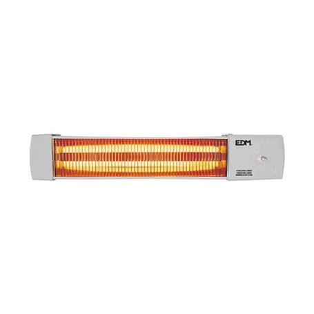 Chauffage d'Appoint Quartz EDM 07103 Salles de bains Blanc Noir Gris 600-1200 W