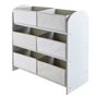Meuble de rangement a jouets Blanc pour chambre d'enfant avec 6 bacs