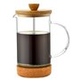 Cafetière à Piston DKD Home Decor Transparent Naturel Bambou Verre Borosilicaté 350 ml 16 x 9 x 18