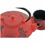Jeu de Théière DKD Home Decor Rouge Noir (800 ml)
