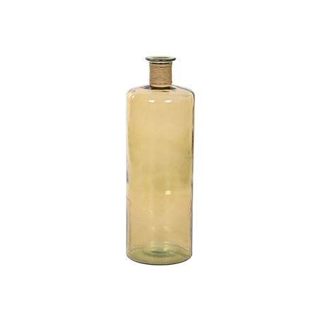 Vase Home ESPRIT Jaune Corde Verre trempé 25 x 25 x 75 cm