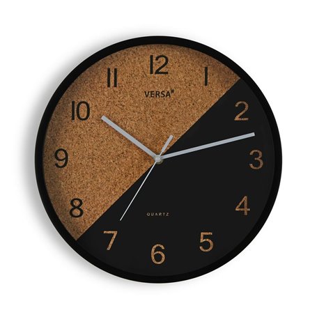 Horloge Murale Versa Noir Plastique 4