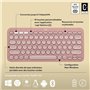 Logitech Pebble Keys 2 K380s clavier RF sans fil + Bluetooth AZERTY Français Rose