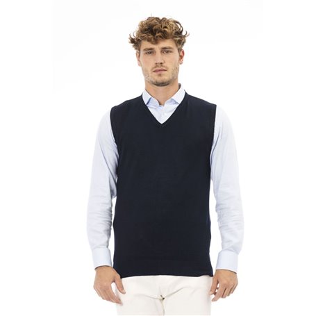 Alpha Studio Gilet Bleu Homme