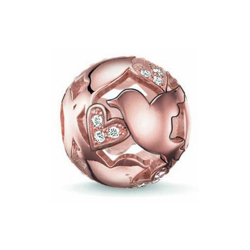 Perle de verre Femme Thomas Sabo K0132-416-14 Or rose (1,1 cm)