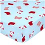 Drap housse HappyFriday XMAS Multicouleur 90 x 200 x 32 cm