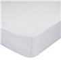 Drap housse HappyFriday Basic Blanc 140 x 200 x 32 cm