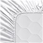 Drap housse HappyFriday Basic Blanc 140 x 200 x 32 cm
