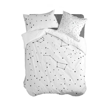 Housse de Couette HappyFriday Blanc Constellation Multicouleur 180 x 220 cm