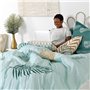 Housse de Couette HappyFriday Blanc Foliage mint  Multicouleur 260 x 240 cm