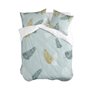 Housse de Couette HappyFriday Blanc Foliage Mint Multicouleur 155 x 220 cm
