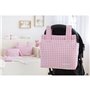 Sac organisateur pour poussette de bébé Mi bollito Rose Vichy 10 x 35 x 35 cm