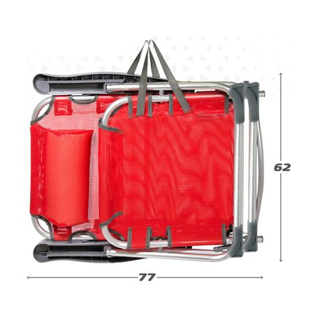 Chaise de Plage Colorbaby Rouge 48 x 60 x 90 cm