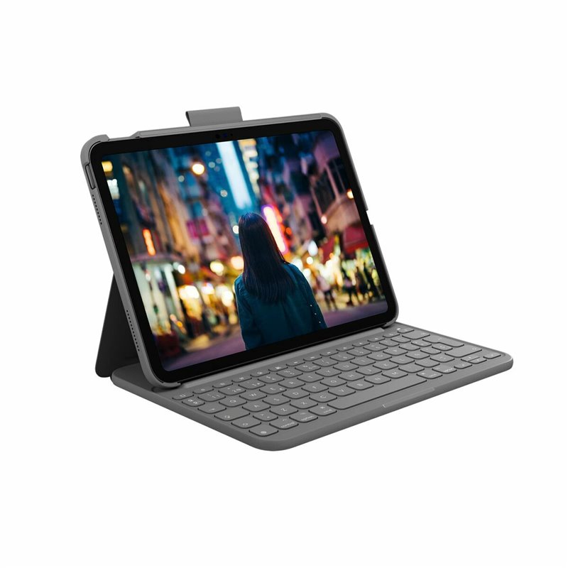 Logitech Slim Folio Gris Bluetooth Qwerty Espagnole
