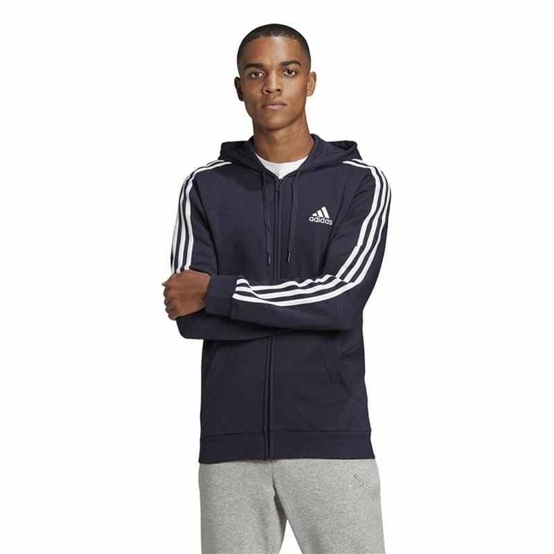 Image secondaire de Sweat à capuche homme Adidas 3 Stripes Bleu foncé