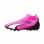 Chaussures de Football Multi-crampons pour Adultes Puma Ultra Pro MG Blanc Rose foncé