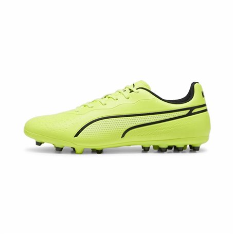 Chaussures de Football Multi-crampons pour Adultes Puma King Match MG Jaune Noir