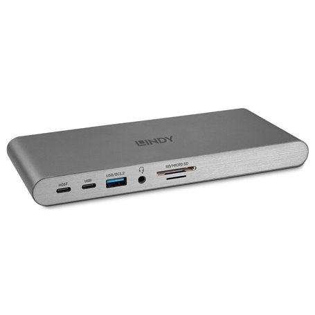 Lindy DST-Pro 5K Avec fil USB 3.2 Gen 1 (3.1 Gen 1) Type-C Argent