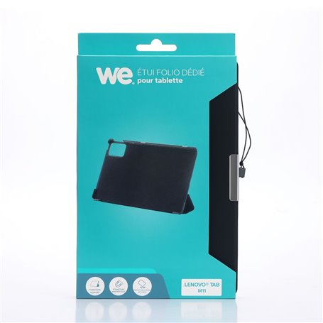 Etui WE pour tablette LENOVO Tab M11 11 - Noir - Rabat aimant - Fonction suppo