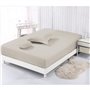 Vision - Drap housse Beige - 140x190cm - 100% coton