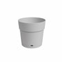 Pot a fleurs et plantes rond CAPRI LARGE - Plastique - Réservoir d'eau - diametre 30 cm - Gris clair - ARTEVASI