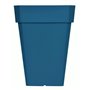 Bac a fleurs carré RIVIERA SOLEILLA - Plastique - Hauteur 53 cm - Bleu