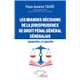 Les grandes décisions  de la jurisprudence de droit pénal général sénégalais