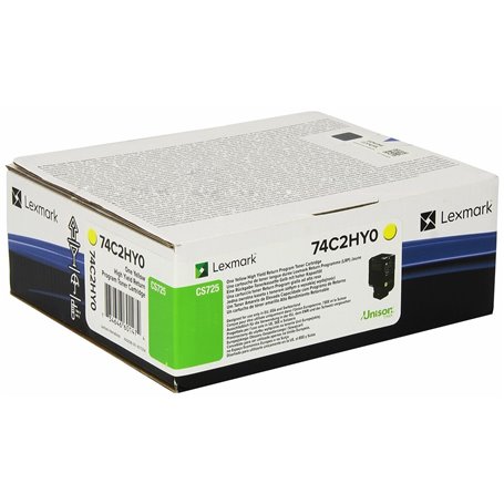 Lexmark 74C2HY0 Cartouche de toner 1 pièce(s) Original Jaune