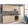 Meuble haut SARA - 1 porte - Décor chene sonoma - L40xP31xH71,5 cm - Fabriqué en Pologne