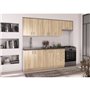 Meuble haut SARA - 1 porte - Décor chene sonoma - L40xP31xH71,5 cm - Fabriqué en Pologne