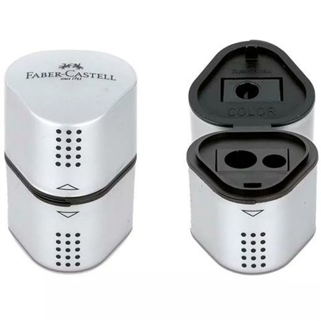 Taille-crayon Faber-Castell Grip 2001 Argenté Argent Plastique