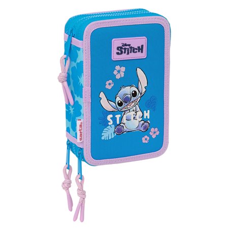 Pochette à crayons triple Lilo & Stitch Hawaii Bleu 12