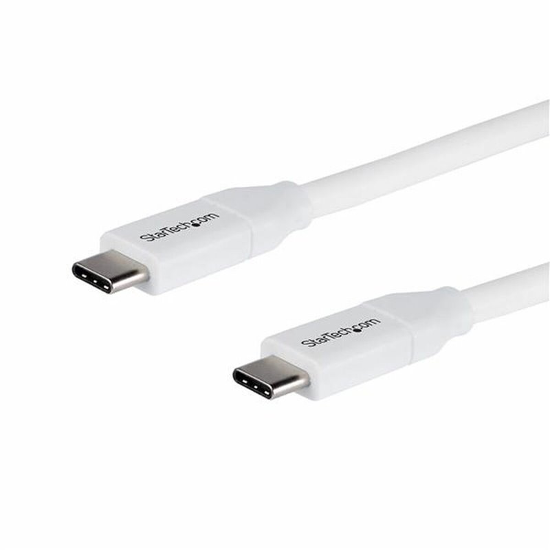 Startech.com Câble USB-C vers USB-C avec Power Delivery 5A de 2 m - USB 2.0 - Blanc