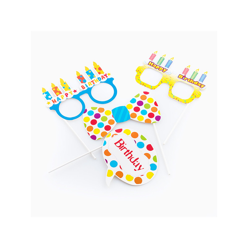 Image secondaire de Accessoires d'Anniversaire pour Photos Amusantes Th3 Party (Pack de 5)