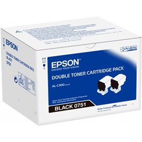 Epson Pack 2 Toners Noir (2 x 7 300 p)