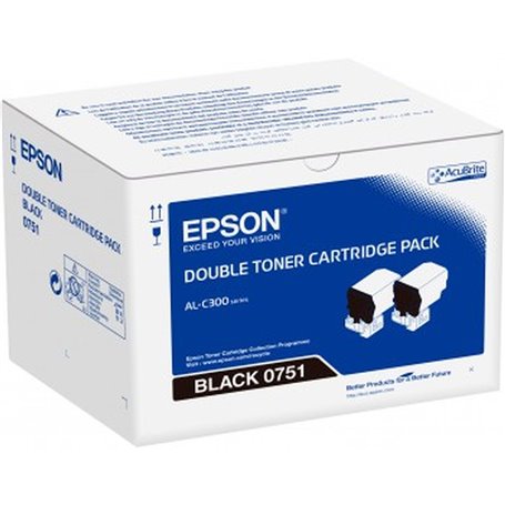 Epson Pack 2 Toners Noir (2 x 7 300 p)