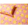 Jeu de draps Benetton Jaune Rose Standard Pomme 4 Pièces