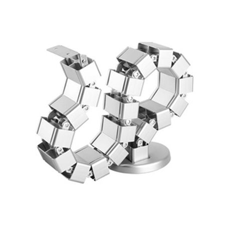 StarTech.com Goulotte passe-câbles avec vertèbres - Gestionnaire de câbles réglable avec quatre conduits et une base lestée