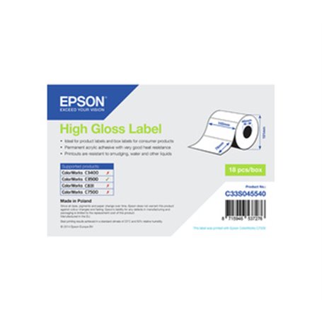 Epson High Gloss Label - Die-cut Roll: 102mm x 76mm