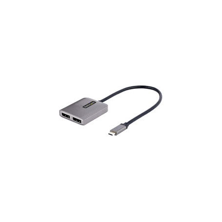 StarTech.com Hub USB-C MST à 2 ports - Adaptateur Multi-Moniteur USB Type-C vers 2x DisplayPort pour Ordinateur Portable - Dual-