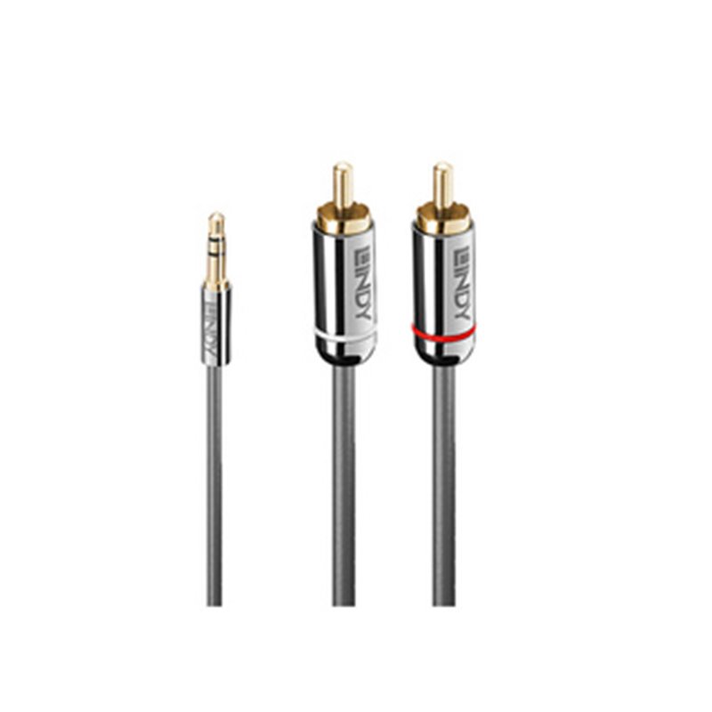 Lindy 35335 câble audio 3 m 3,5mm 2 x RCA Anthracite