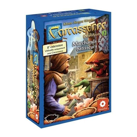 CARCASSONNE - Extension 2 Marchands + Batisseurs - Jeu de societe