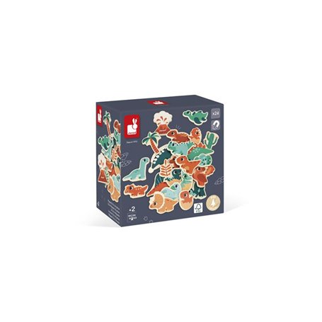 Jeu de construction magnétique Janod Magnets Dino 24 pièces