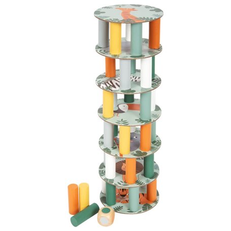 Small Foot - Wooden Wobble Tower Safari Game 11958
