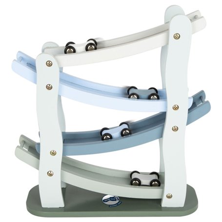 Small Foot - Wooden Car Track Blue with 4 Cars 11651