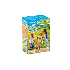 Playmobil Country 71309 Famille de chats avec femme et enfant