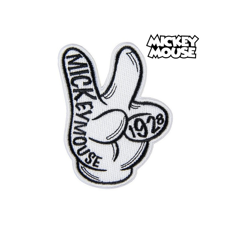 Patch Mickey Mouse Blanc Polyester